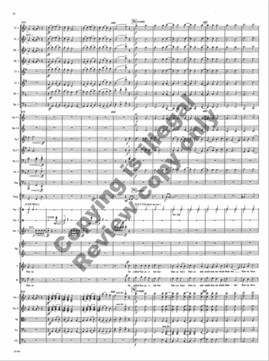American Folk Song Suite (Orchestra Score) Choir scores gallery preview page 98