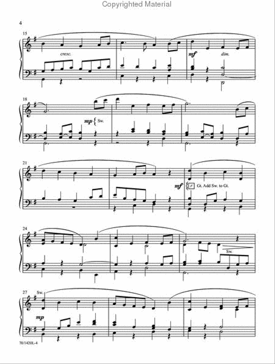 All Hymns Bright and Beautiful Organ Solo scores gallery preview page 3