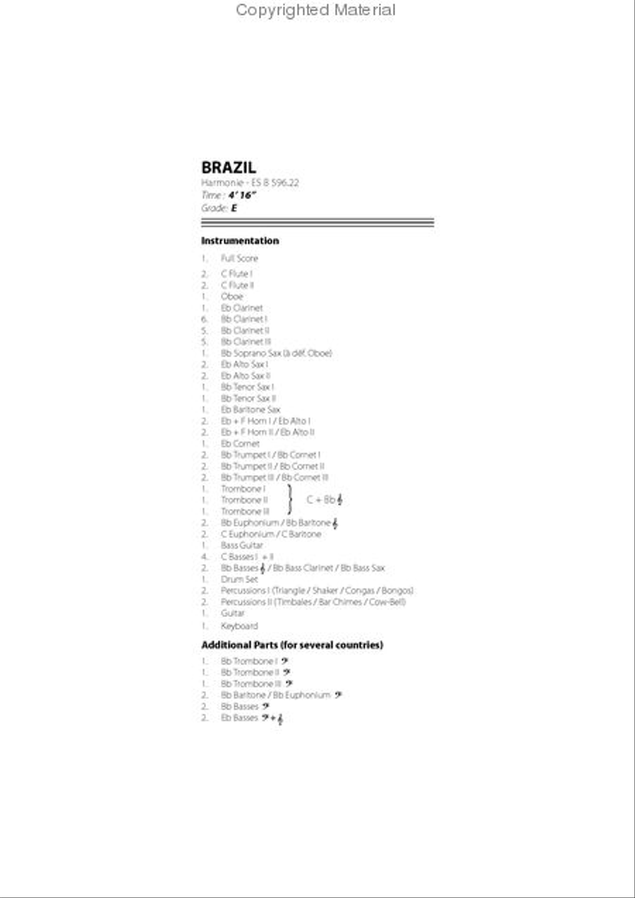 Brazil Brazil Concert Band scores gallery preview page 2