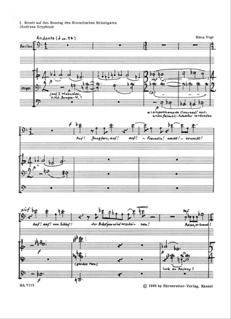 Drei geistliche Gesänge (1981/1983) Baritone Voice scores gallery preview page 2