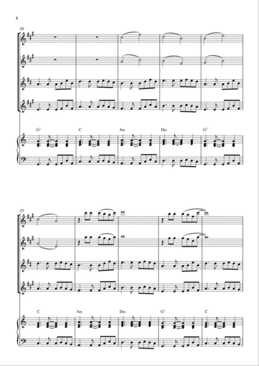 Flowers Saxophone Quartet scores gallery preview page 4