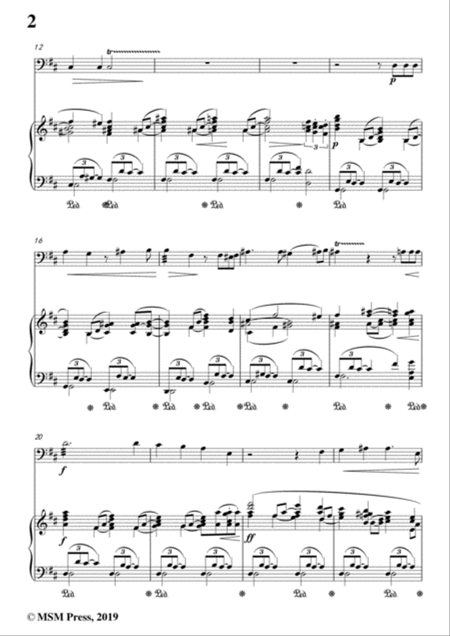 Richard Strauss-Die Georgine, for Cello and Piano Piano scores gallery preview page 4