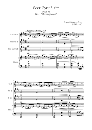 Morning Mood - Clarinet Trio w/ Piano