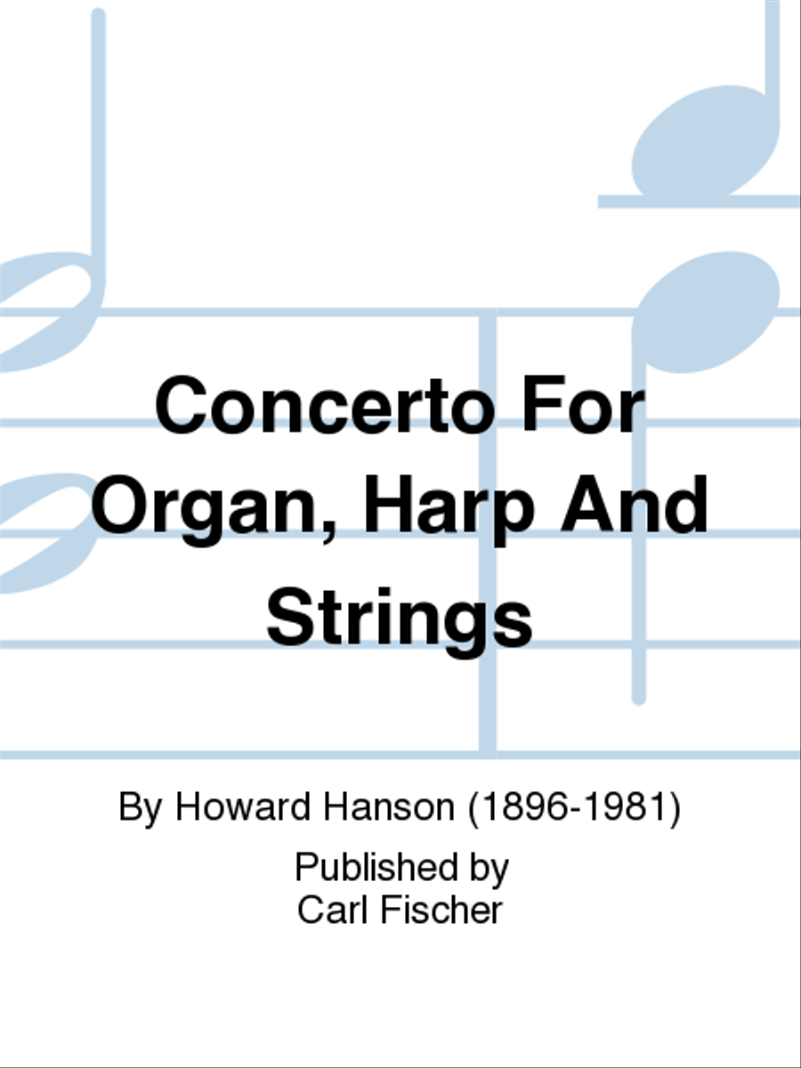 Concerto For Organ, Harp And Strings Harp scores gallery preview page 1