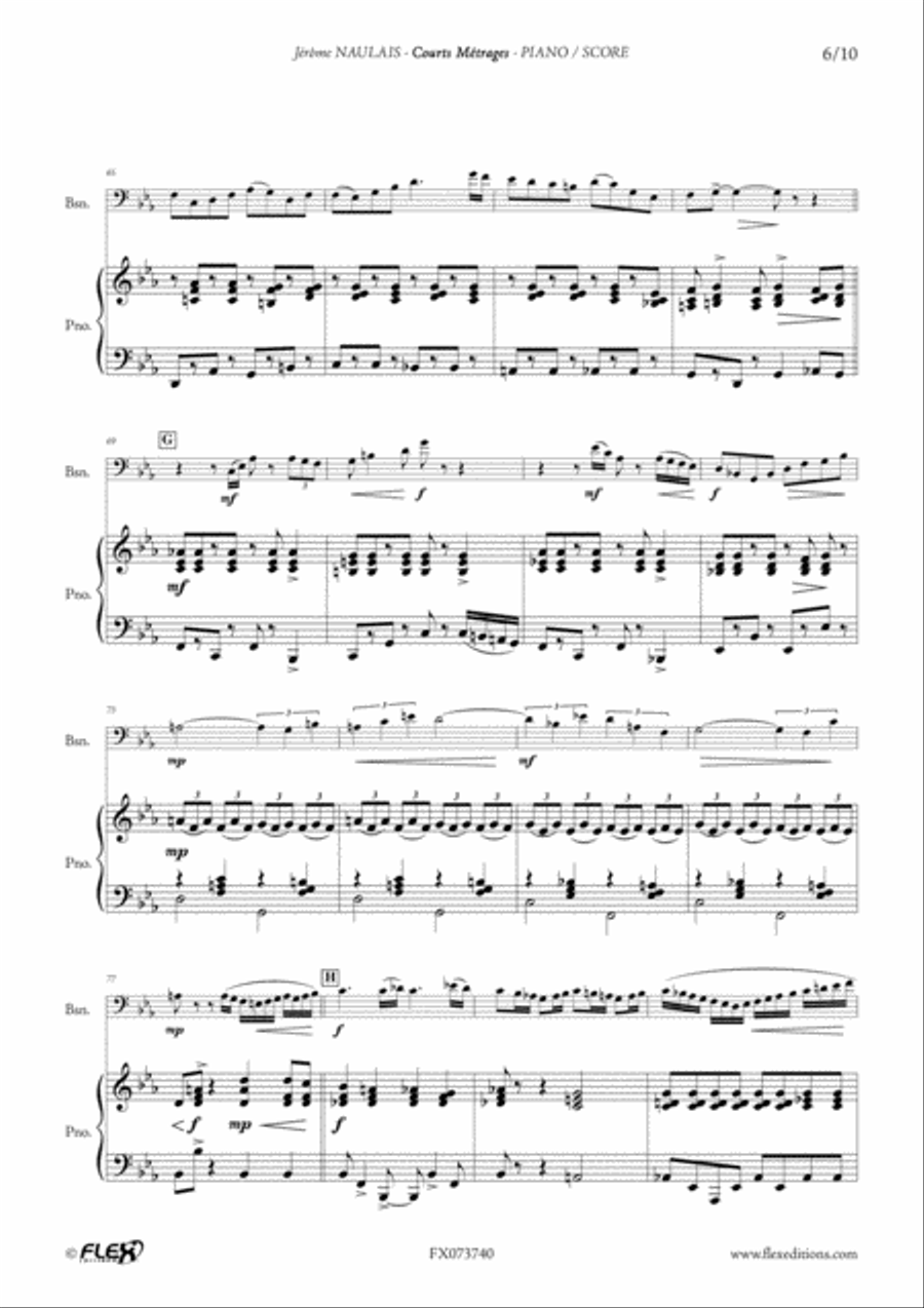 Courts Metrages Bassoon scores gallery preview page 6