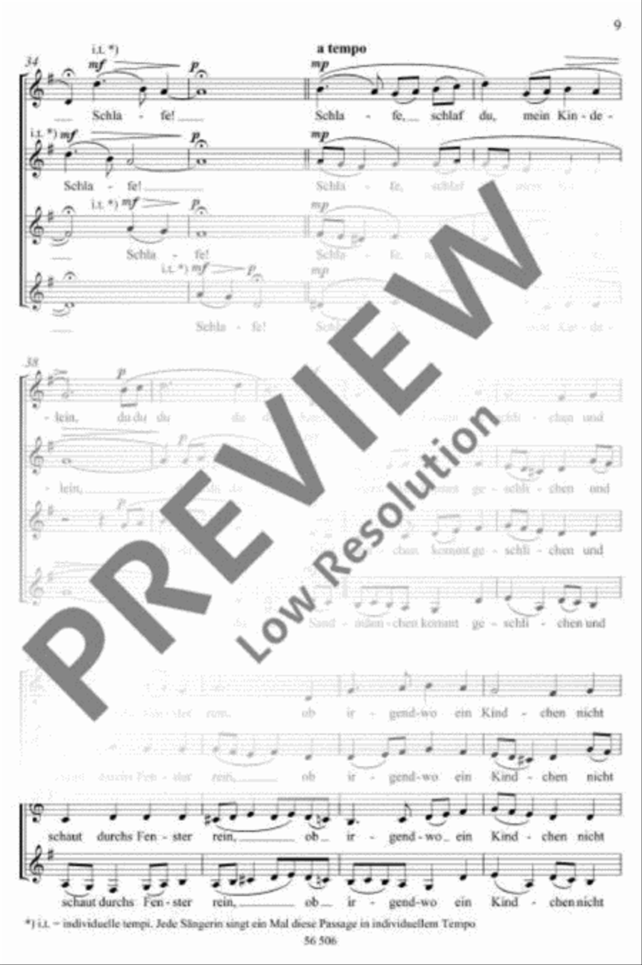 Zwei Abendlieder A Cappella scores gallery preview page 10