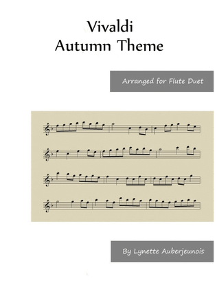 Book cover for Autumn Theme - Flute Duet