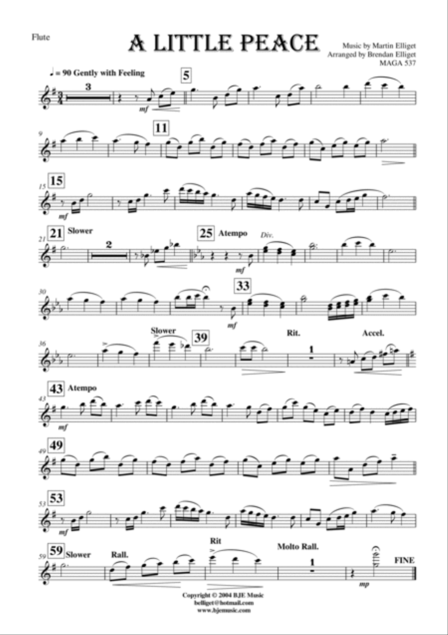 A Little Peace - Orchestra Full Orchestra scores gallery preview page 2