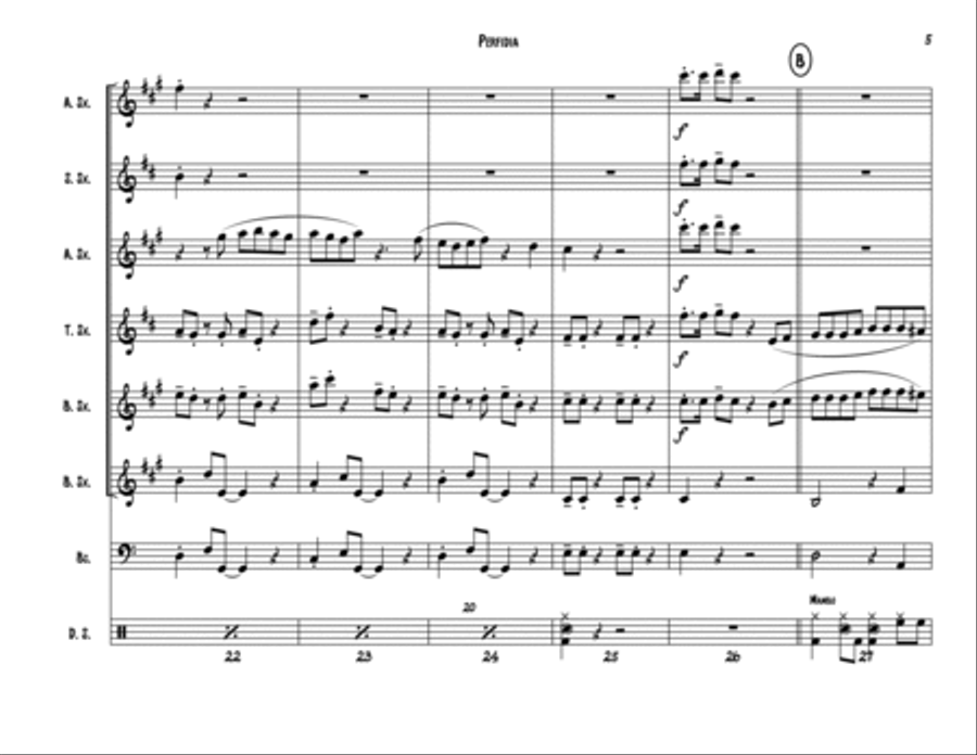 Perfidia Saxophone Quartet scores gallery preview page 6