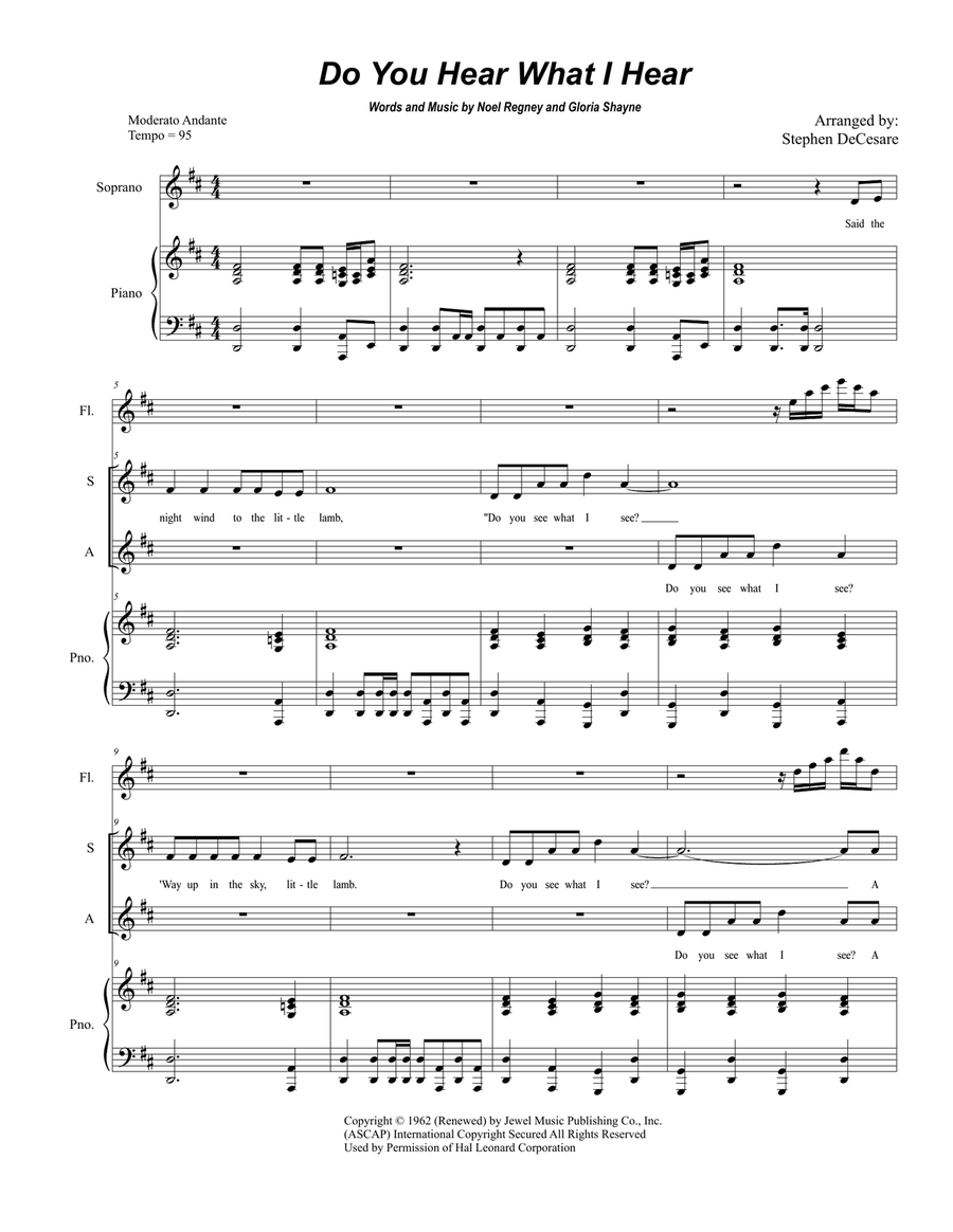 Do You Hear What I Hear Do You Hear What I Hear Alto Voice scores gallery preview page 1