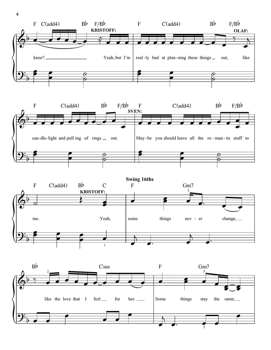 Some Things Never Change (from Disney's Frozen 2) Easy Piano scores gallery preview page 4