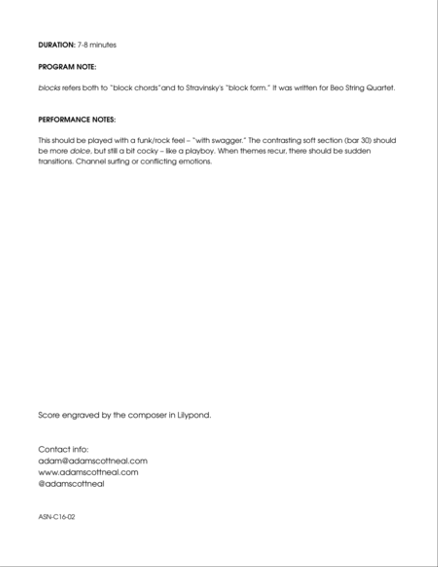 blocks String Quartet scores gallery preview page 4