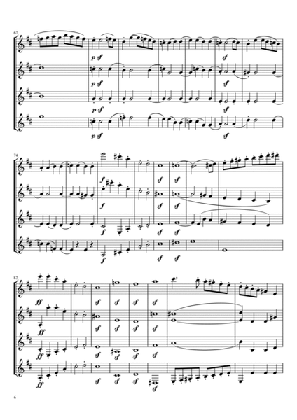 Ludwig van Beethoven:Quartet No.3 Op.18 for 4 Clarinets (3Clarinets and Bass Clarinet).