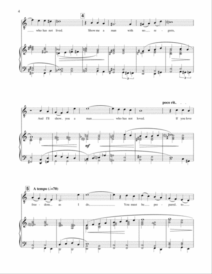 To Live is to Regret (song from the opera Breathe Freely) Tenor Voice scores gallery preview page 4