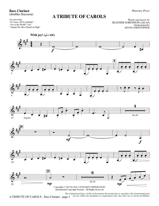 A Tribute of Carols - Bass Clarinet (sub. Bassoon)
