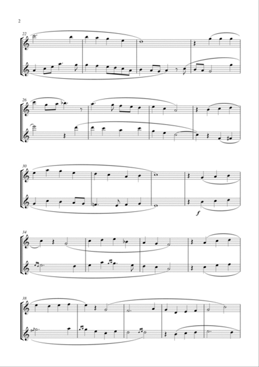 Danny Boy (Londonderry Air) (for piccolo duet, suitable for grades 2-5) Piccolo scores gallery preview page 2