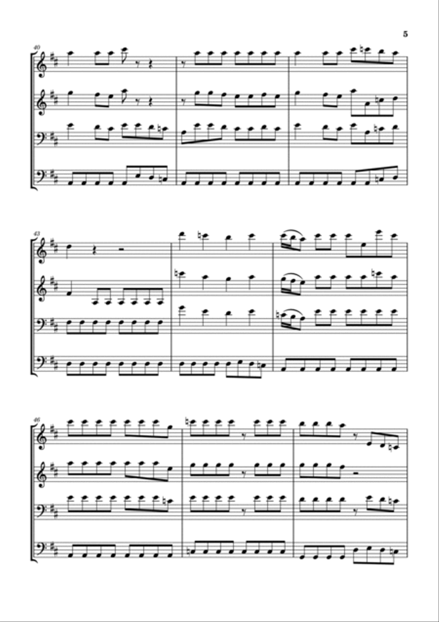 Don't Bring Me Down Brass Ensemble scores gallery preview page 6