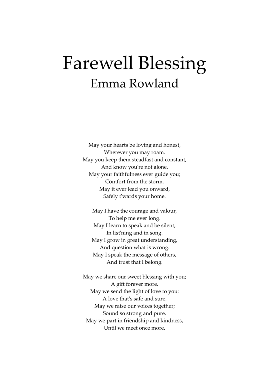 Farewell Blessing Farewell Blessing 4-Part scores gallery preview page 1