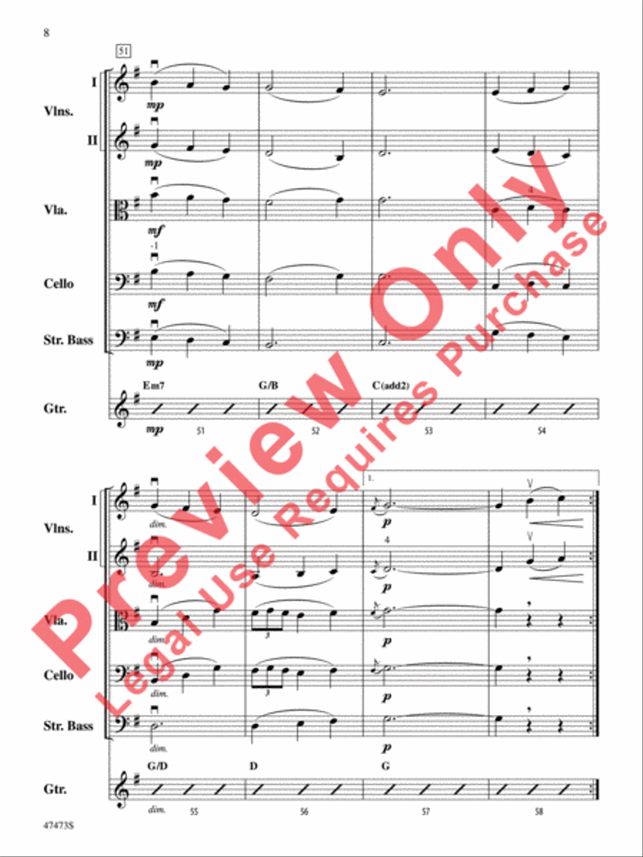 Josephine's Waltz String Orchestra scores gallery preview page 9