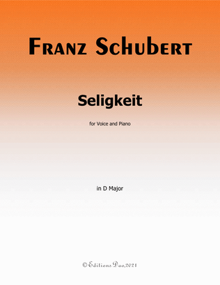 Seligkeit, by Schubert, in D Major