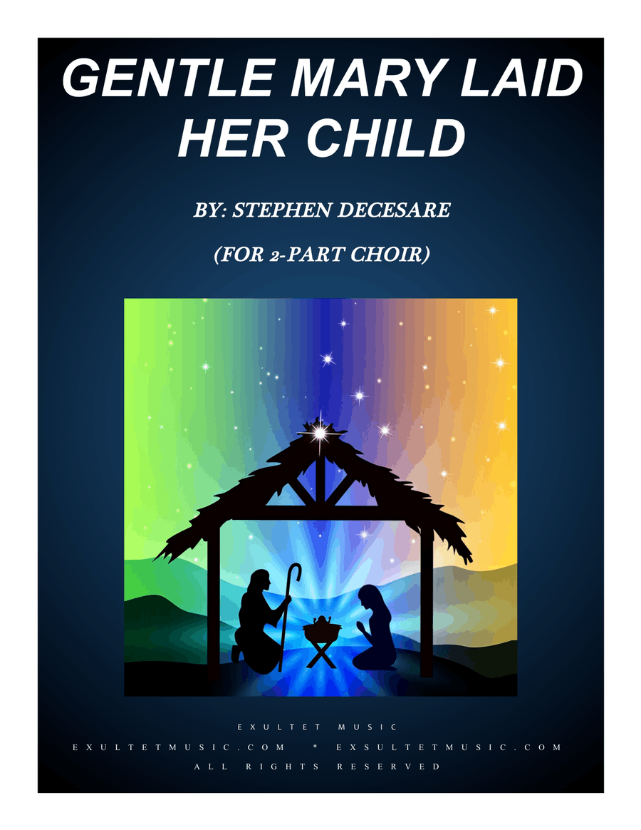 Gentle Mary Laid Her Child (for 2-part choir) 2-Part scores gallery preview page 1