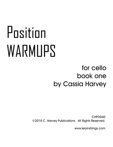 Position Warmups for Cello, Book One