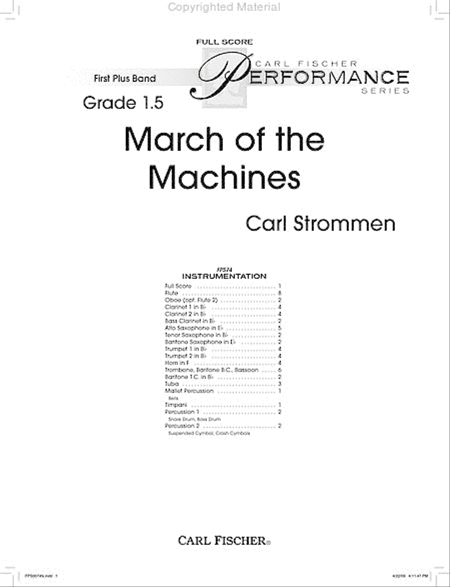 March of the Machines Concert Band scores gallery preview page 2