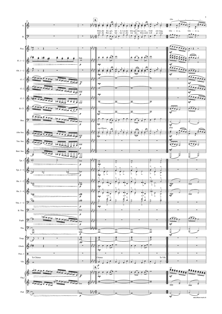 Gloria in excelsis Deo (Hört der Engel helle Lieder) Concert Band scores gallery preview page 6