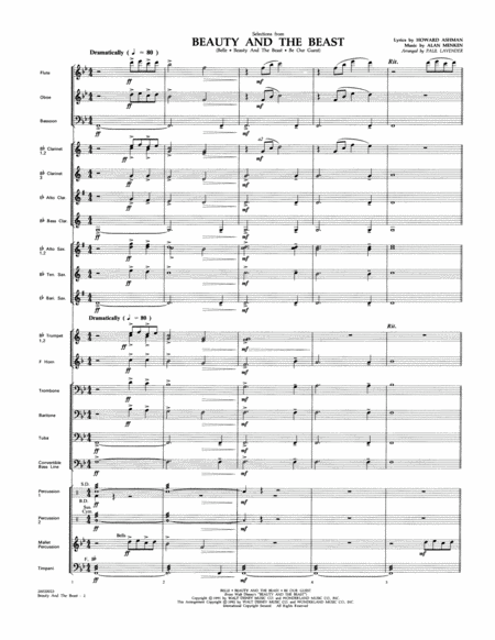Selections from Beauty and the Beast - Full Score