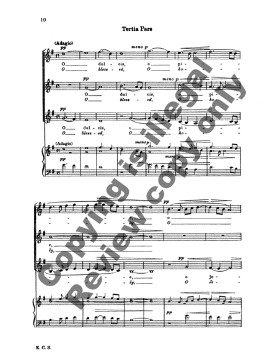 Ave verum Corpus (Bread of heaven) SSA scores gallery preview page 7