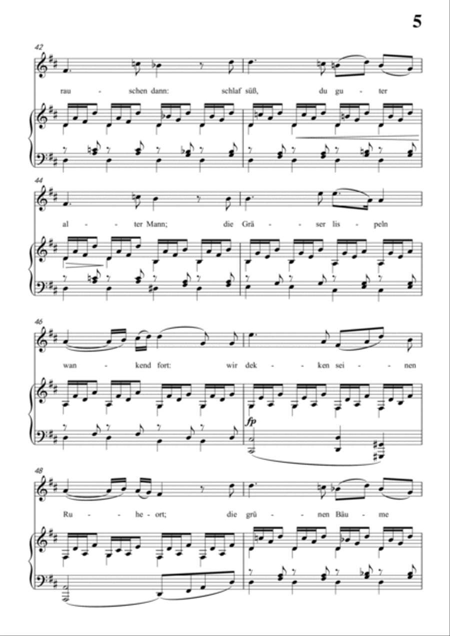 Schubert-Nachtstück,Op.36 No.2 in b minor,for Vocal and Piano Voice scores gallery preview page 6
