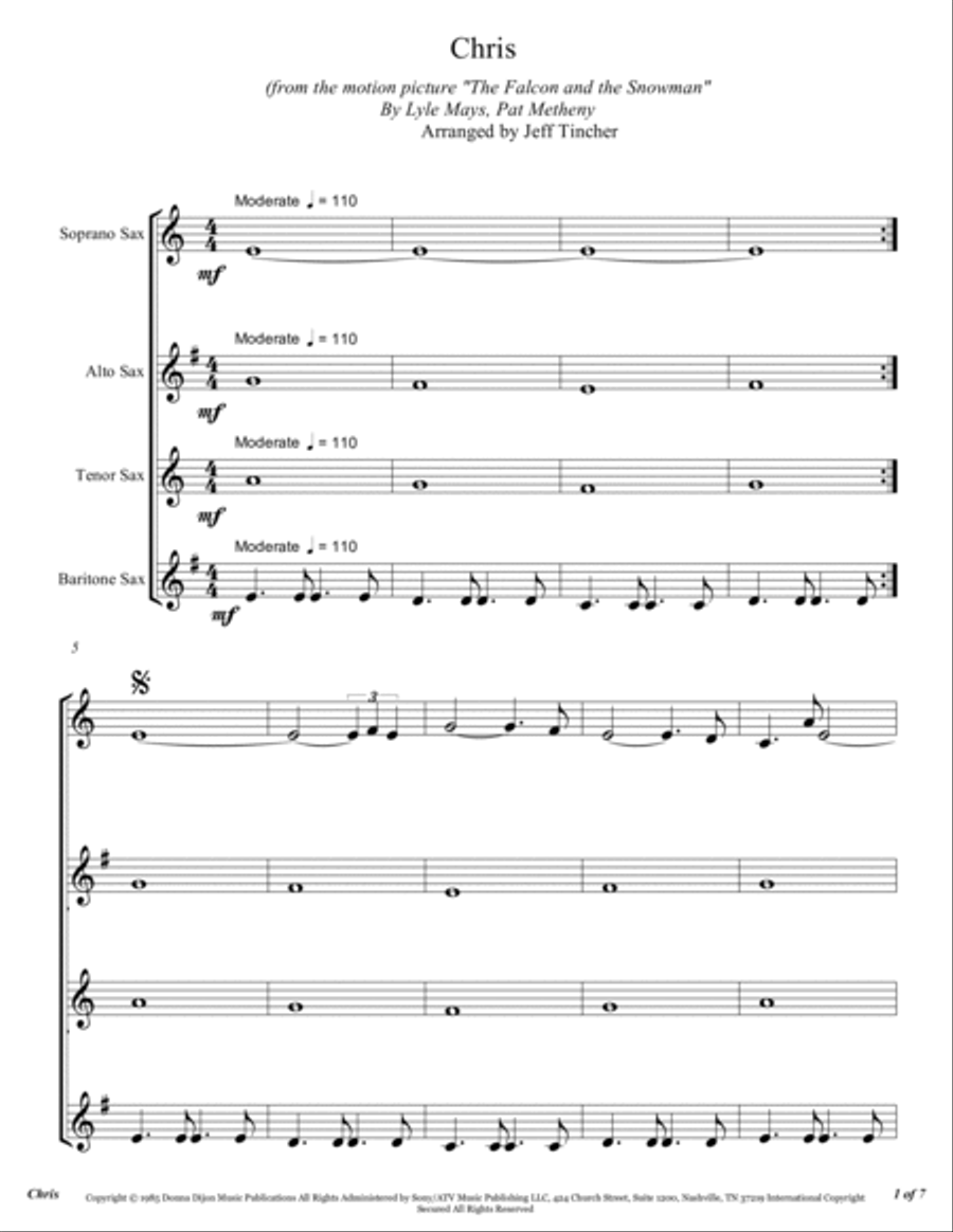 Chris Chris Woodwind Quartet scores gallery preview page 2