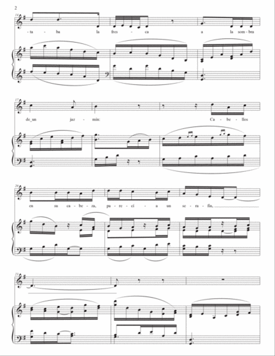 GRANADOS: Mañanica era (transposed to G major) Voice scores gallery preview page 3