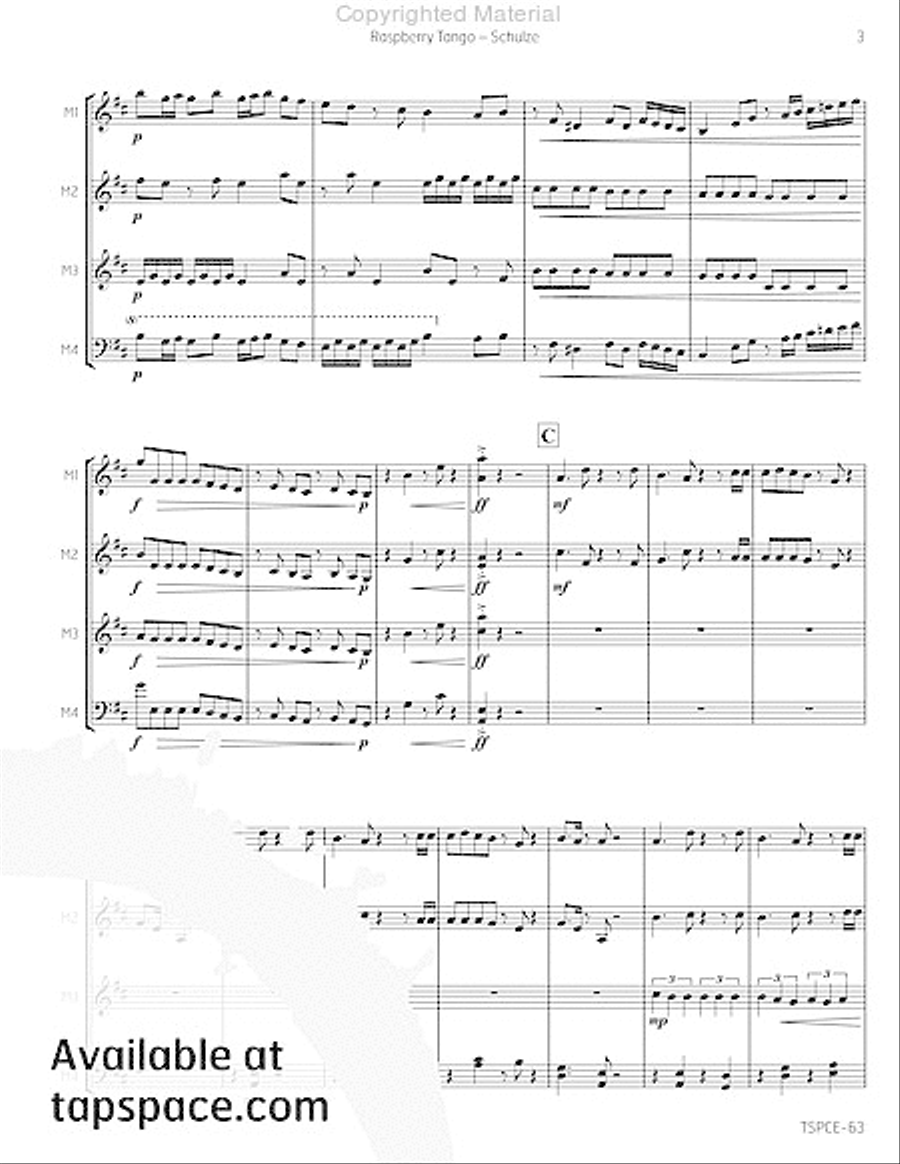 Raspberry Tango Raspberry Tango Percussion Ensemble scores gallery preview page 6
