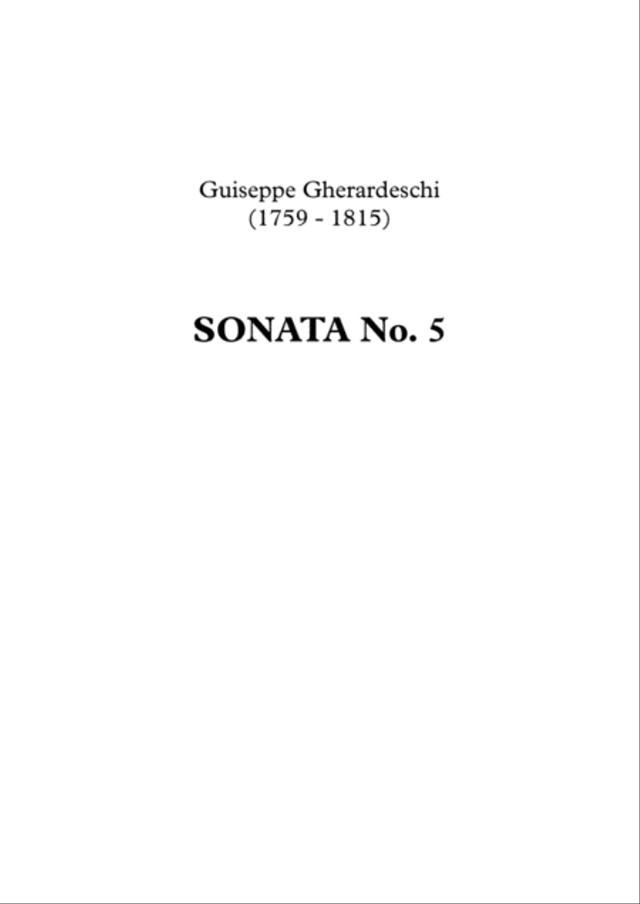 Sonata No. 5 - Giuseppe Gherardeschi Woodwind Ensemble scores gallery preview page 1