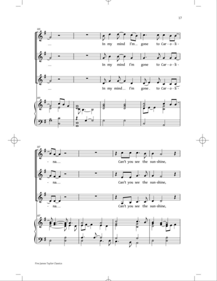 You've Got A Friend: Five James Taylor Classics SSA scores gallery preview page 15