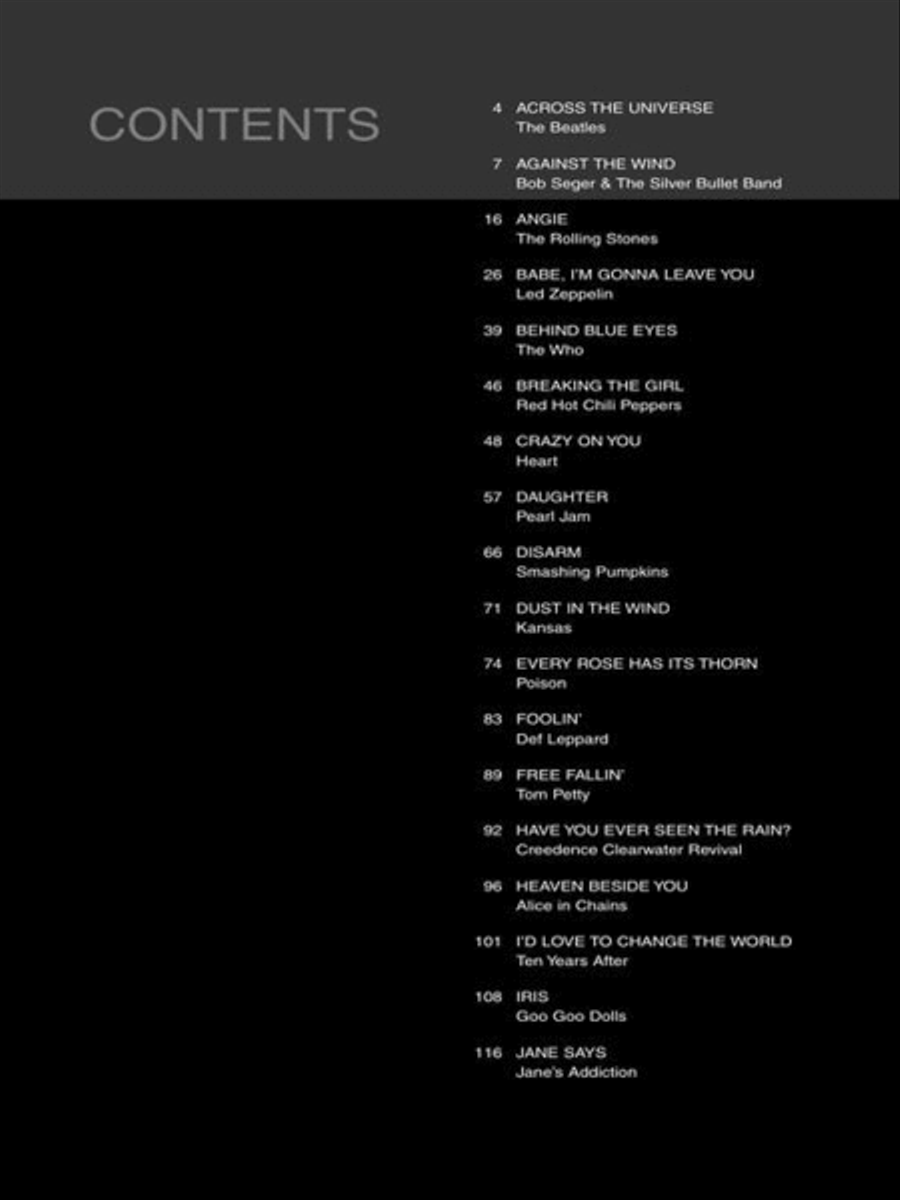 Best Acoustic Guitar Songs Ever Acoustic Guitar scores gallery preview page 4