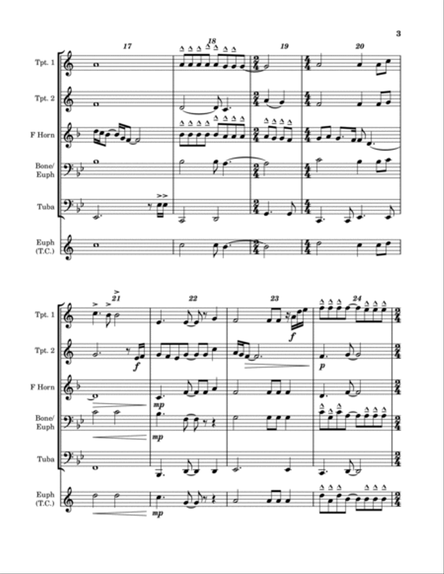 It's All Coming Back To Me Now Euphonium scores gallery preview page 3