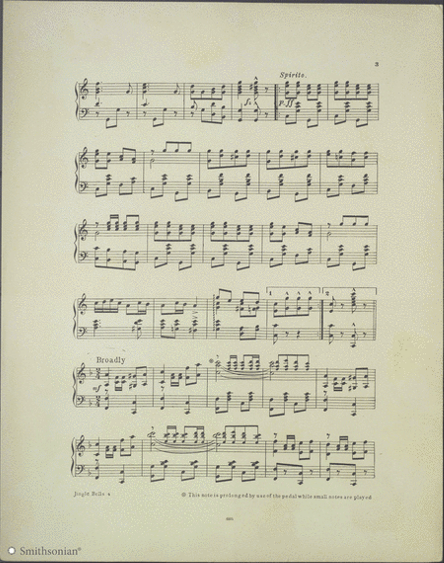 Silv'ry Bells (Jingle Bells) Intermezzo Two-Step Piano Solo scores gallery preview page 3