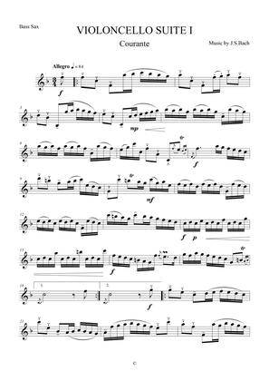 Courante from Violoncello Suite I by J.S.Bach for Bass Saxophone