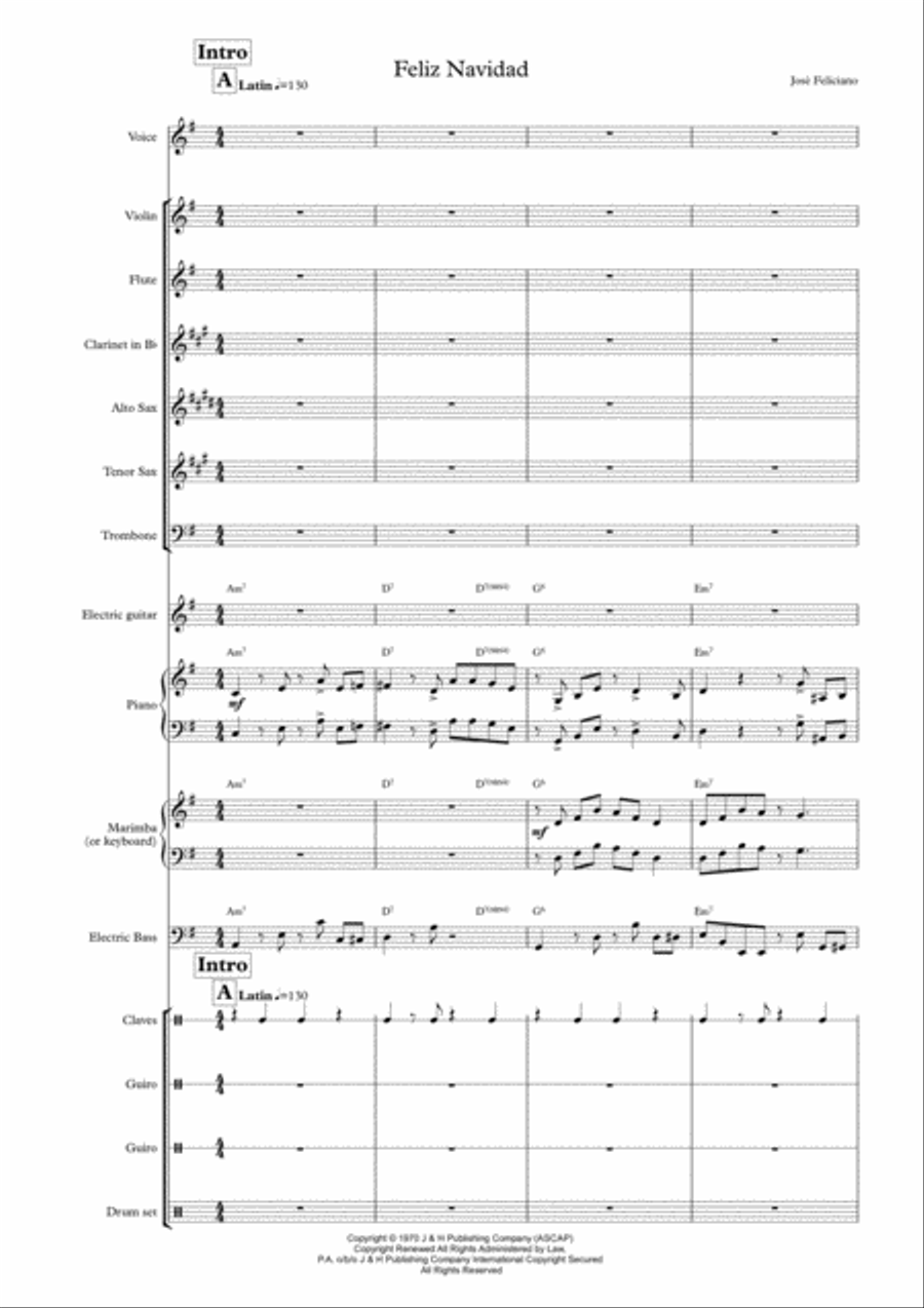 Feliz Navidad Feliz Navidad Small Ensemble scores gallery preview page 2