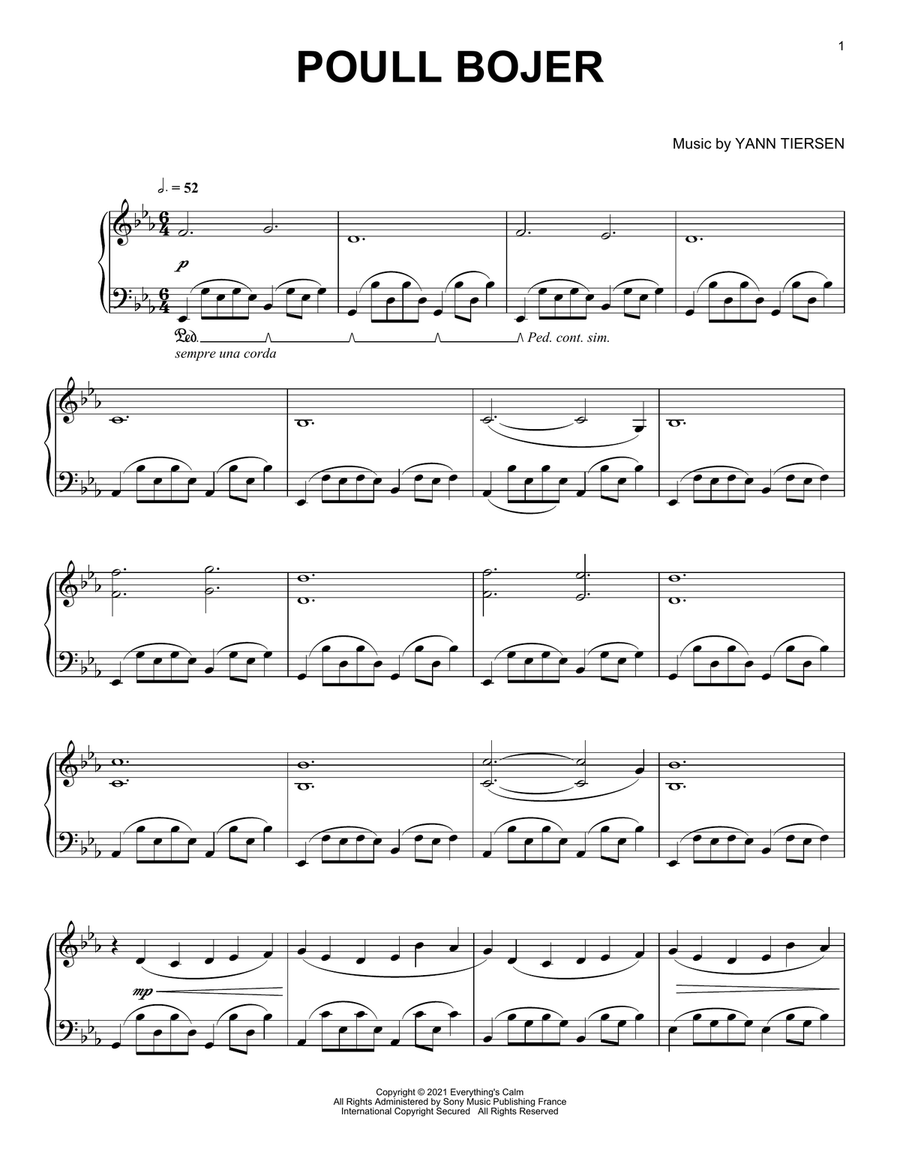 Poull Bojer Piano Solo scores gallery preview page 1