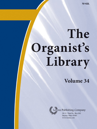Book cover for The Organist's Library, Vol. 34