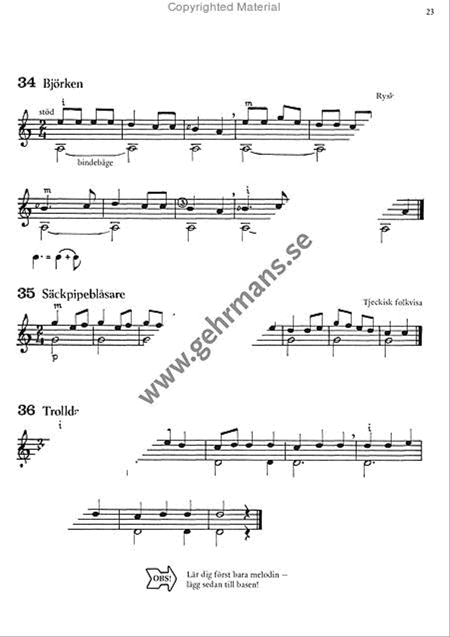 Lar dig spela gitarr 1 Lar dig spela gitarr 1 Guitar scores gallery preview page 13