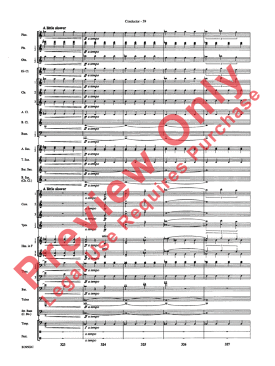 Symphony No. 3 for Band Concert Band scores gallery preview page 62