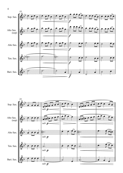 Carol of the Bells (Ukrainian Bell Carol) - for Saxophone Quartet image number null