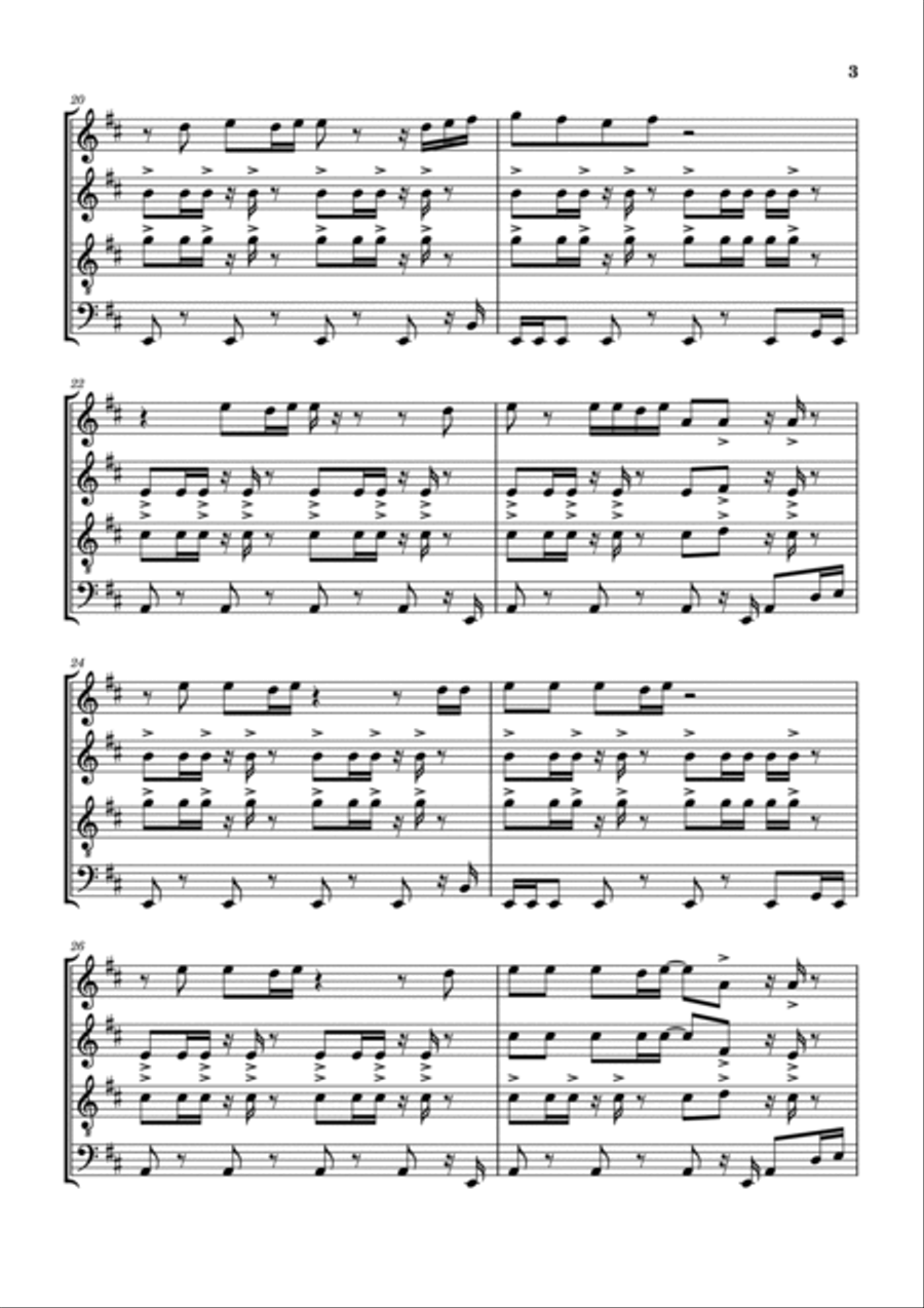 Good Times Saxophone Quartet scores gallery preview page 4