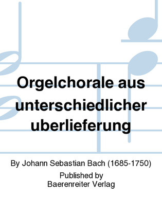 Book cover for Orgelchorale aus unterschiedlicher uberlieferung