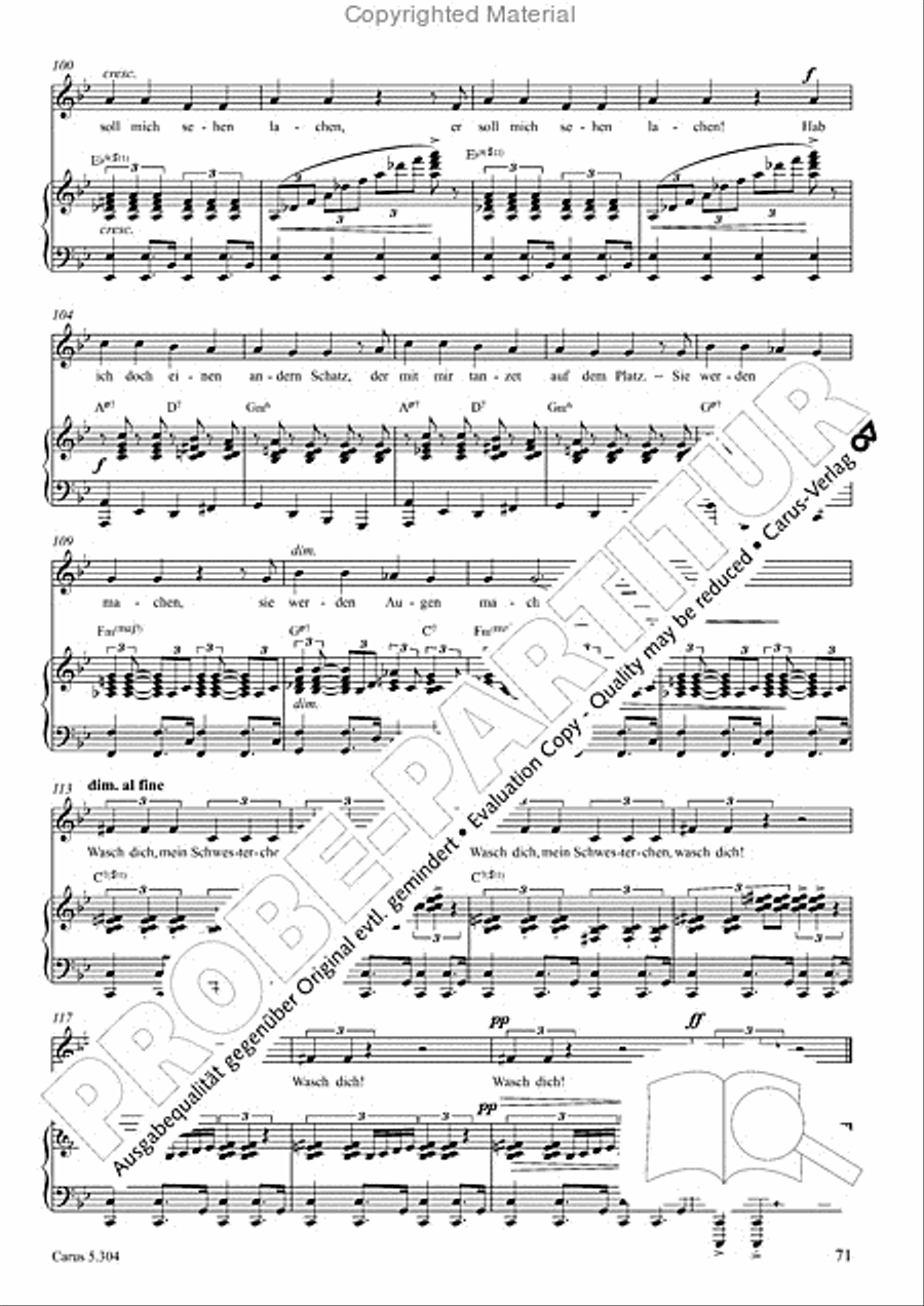 Schindler: Rosenzeit. Ein Liederzyklus uber die Liebe. Chansons fur Singstimme und Klavier Piano scores gallery preview page 72
