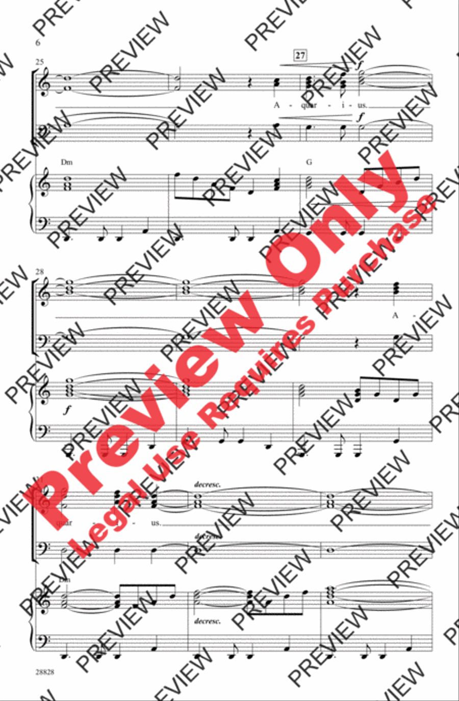 Aquarius / Let the Sunshine In 3-Part scores gallery preview page 5